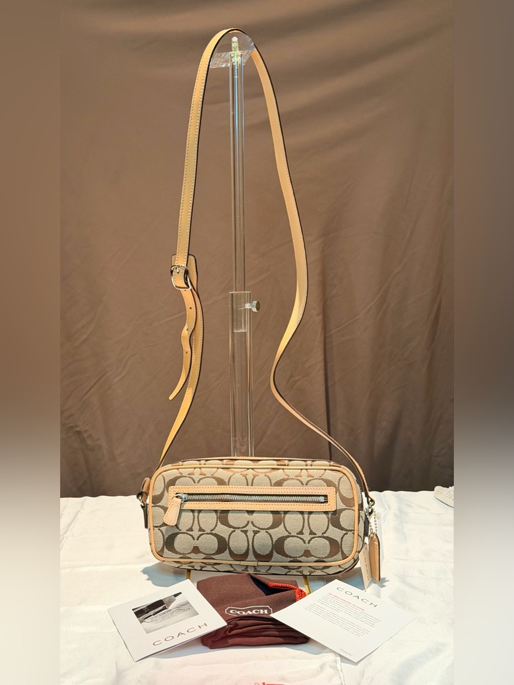 Vintage Coach 6616 Signature West Swing Camera Jacquard Bag 2004 Mode